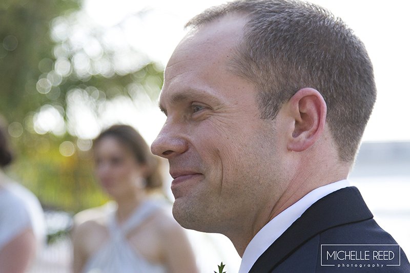 Groom's first glance