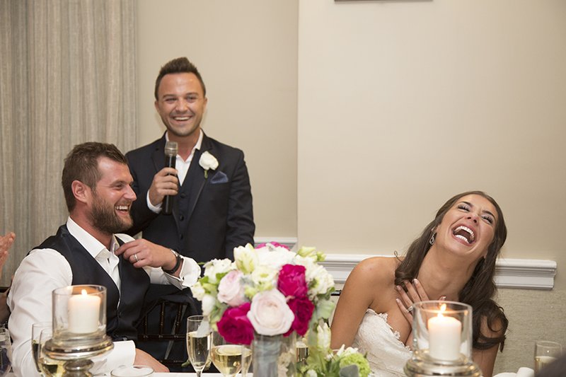 Bestman toast at wedding 