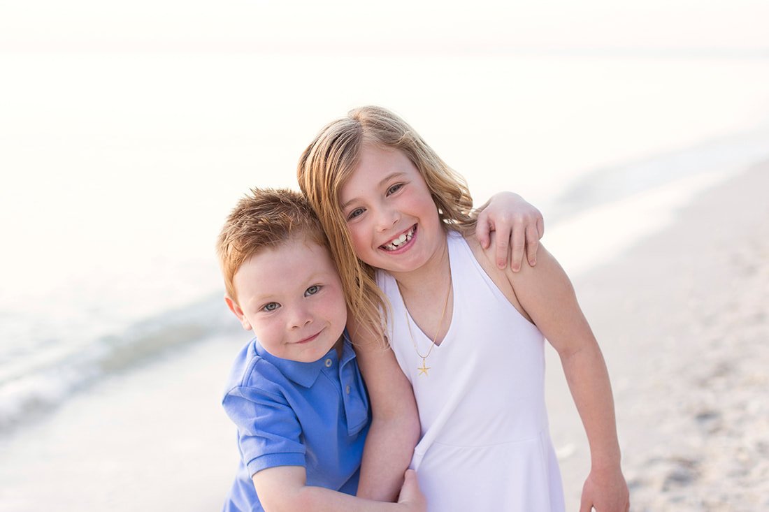 Available Light Naples Florida Beach Portrait of Kids