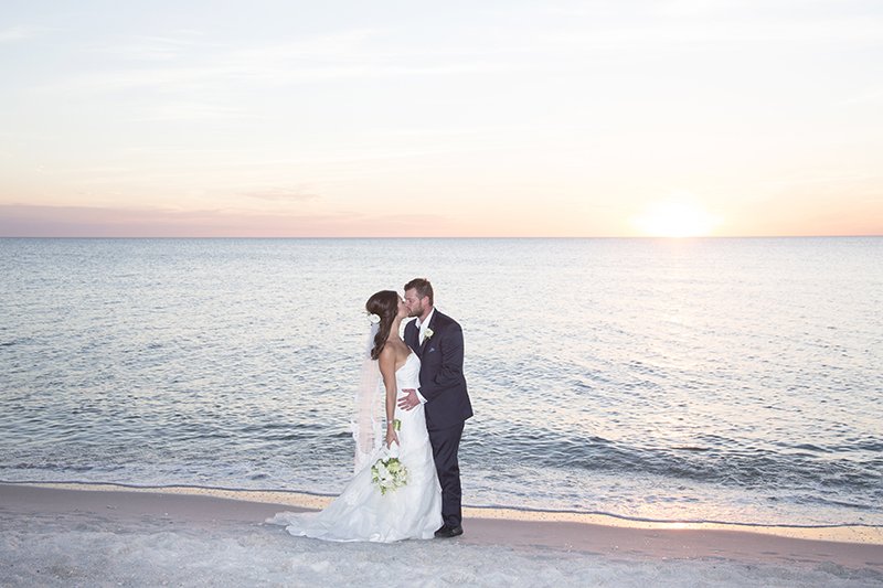Naples beach wedding photo
