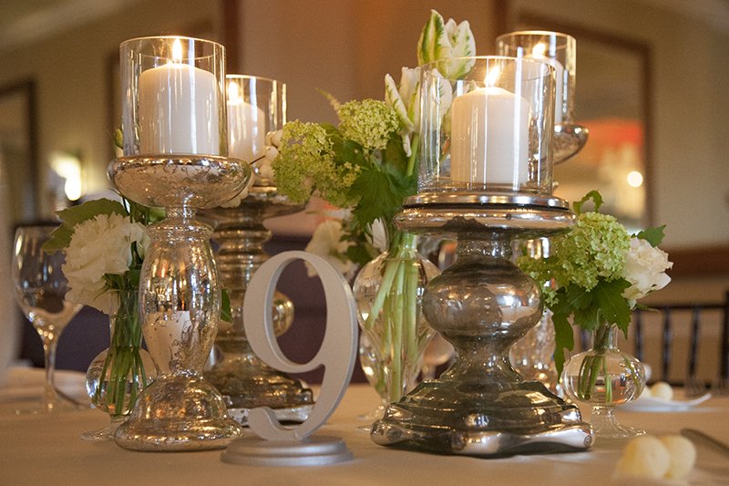 Wedding centerpieces by Lyfe of the Party