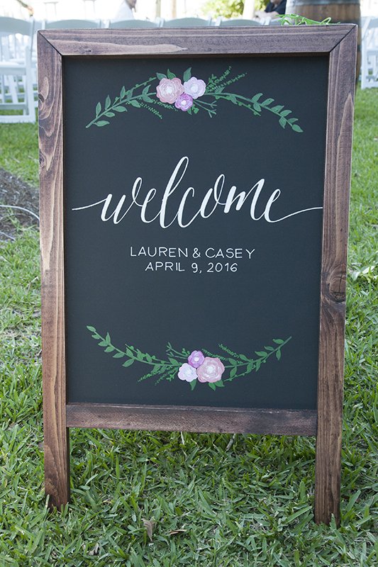 welcome board for wedding